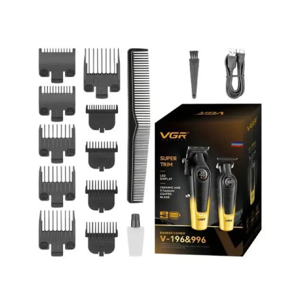 ماشین اصلاح سر و صورت دوقلو وی‌جی‌ار مدل V-196&996